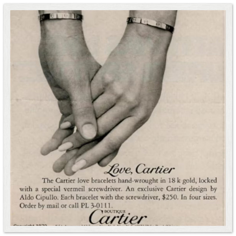 Cartier Love Bangles Vintage Poster