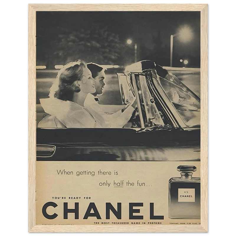 Chanel Vintage Poster Ad - 1950s