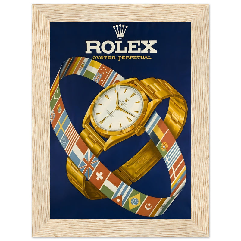 Rolex Advertising Golden Age Oyster Perpetual Vintage Poster