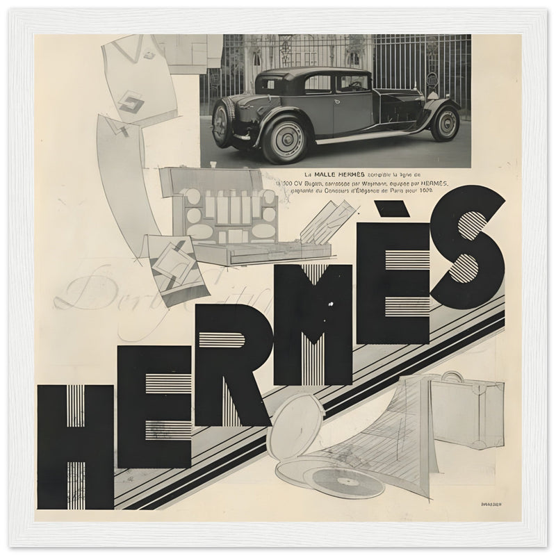 Hermes Fashion Vintage Poster Ad
