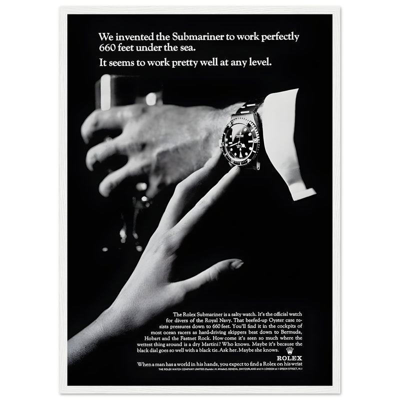 Rolex Submariner Any Level Vintage Poster Ad