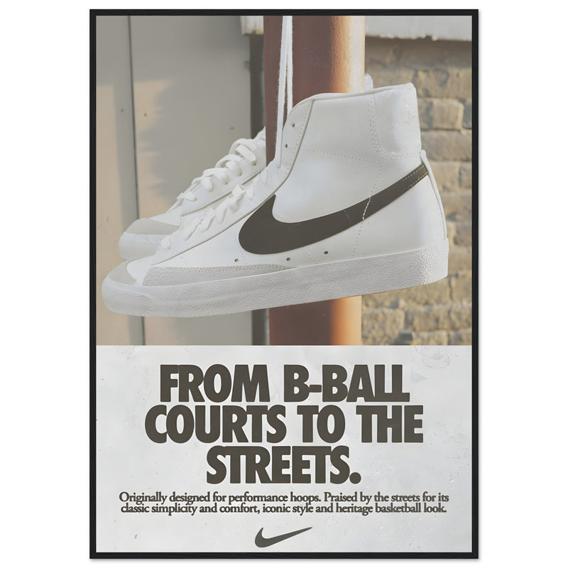 Nike Court to the streets Vintage Poster Ad