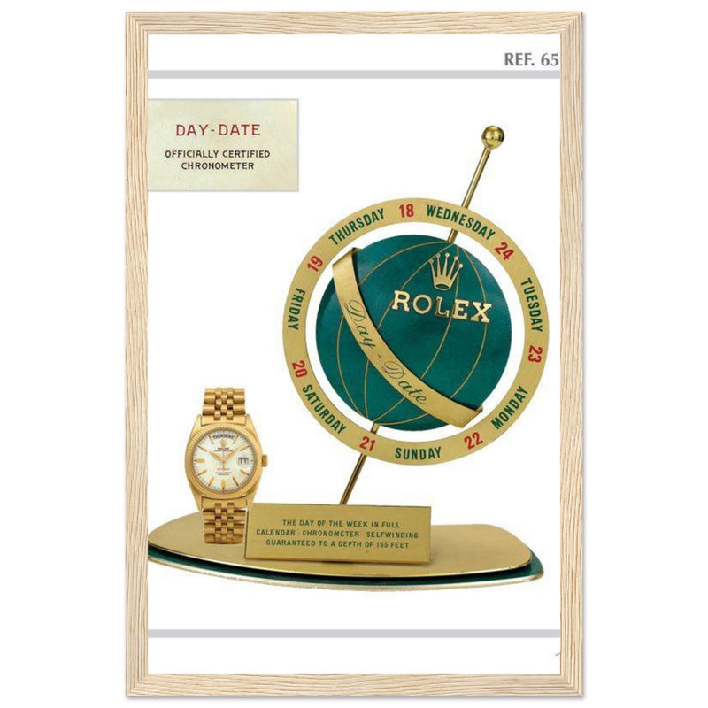 Rolex Day-Date Globe Vintage Poster Ad