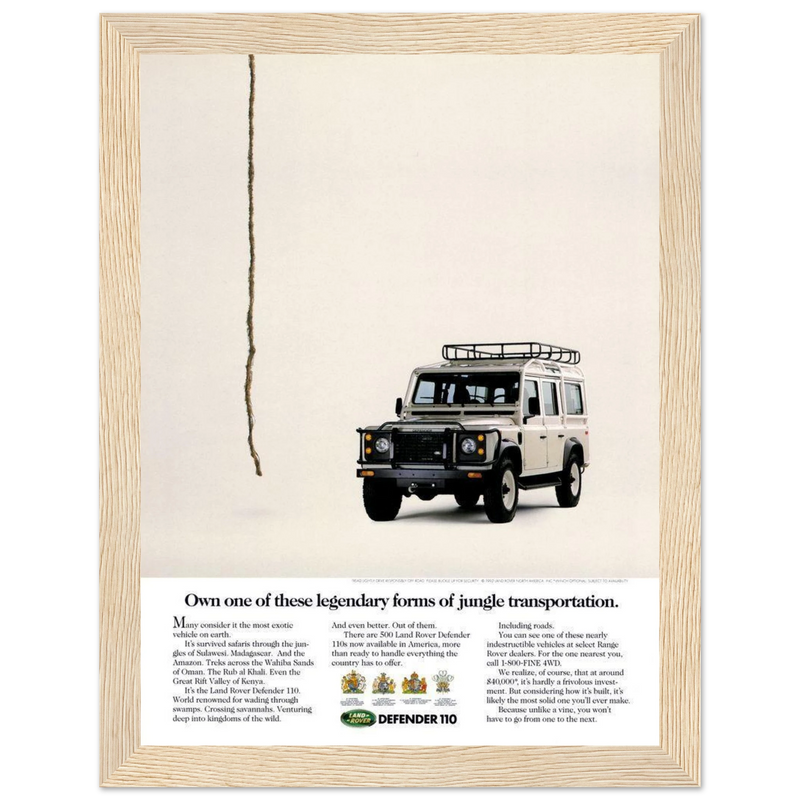 Land Rover Defender Vintage Poster