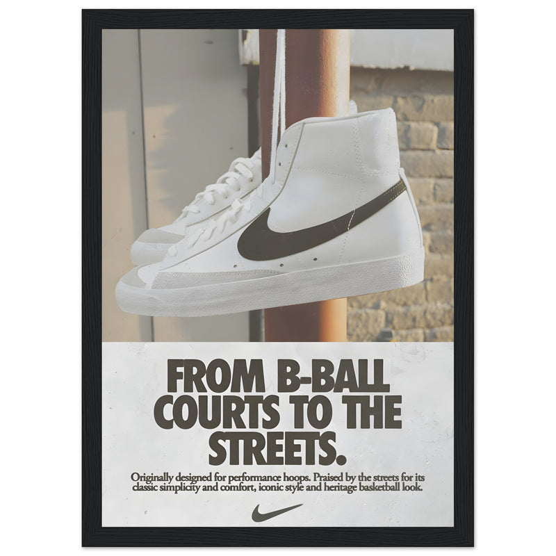 Nike Court to the streets Vintage Poster Ad