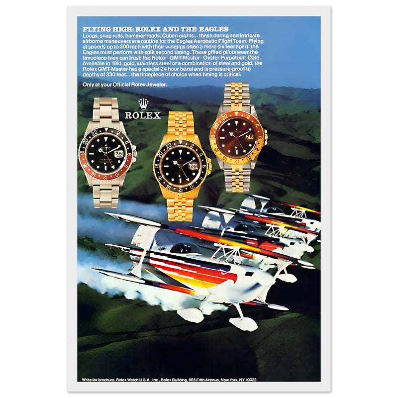 Rolex GMT Master Vintage Poster Ad