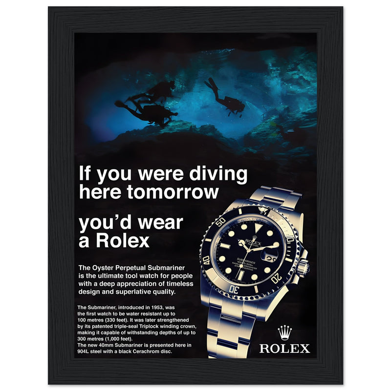 Rolex Oyster Perpetual Vintage Poster - Premium Matte