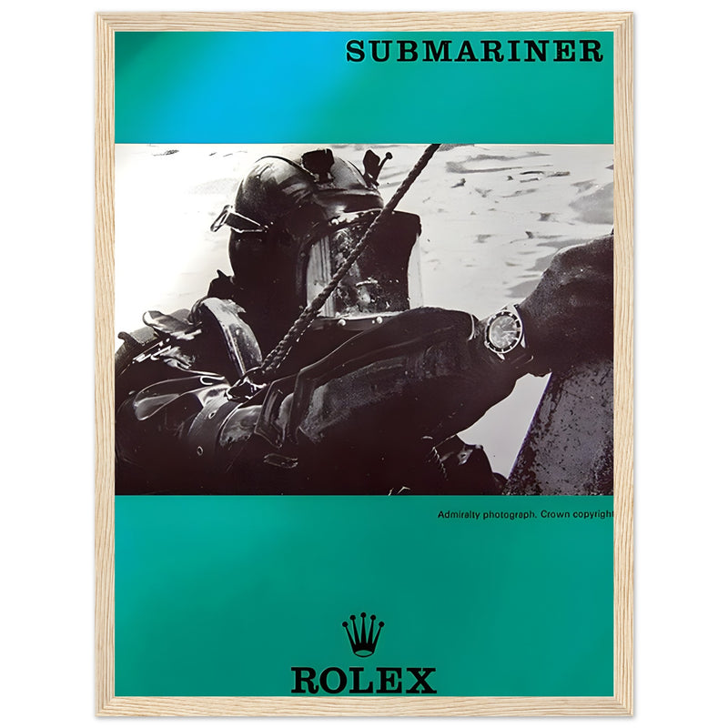 Rolex Submariner Diver Vintage Poster Ad