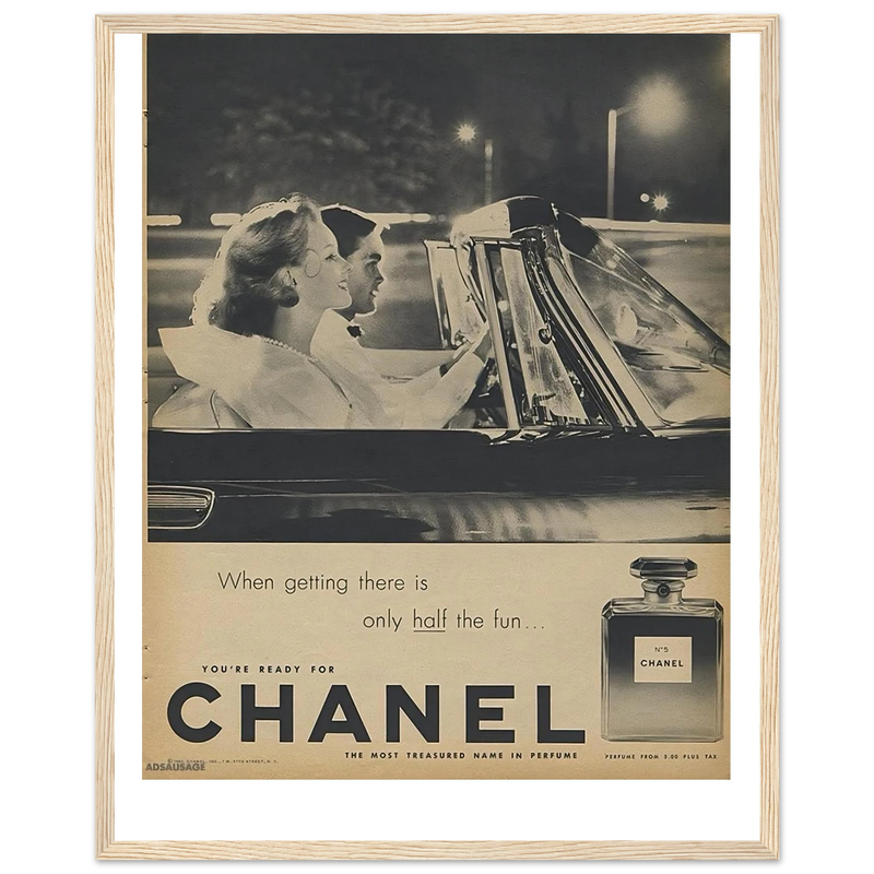 Chanel Vintage Poster Ad - 1950s