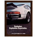 Porsche - Exclusive, Explosive, Expensive Vintage Poster