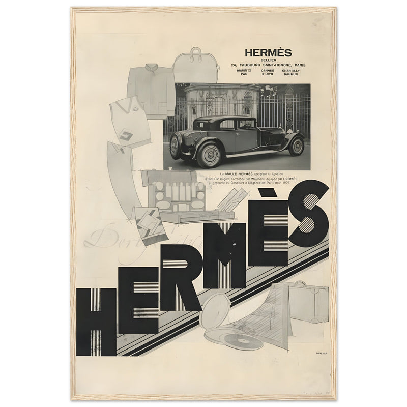 Hermes Fashion Vintage Poster Ad