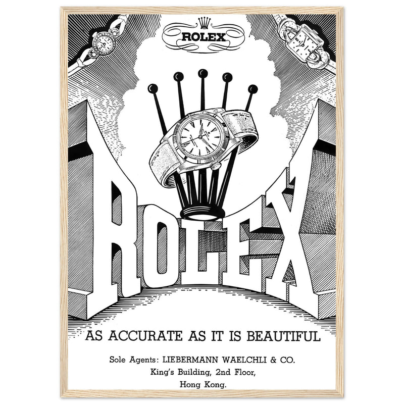 Rolex Hong Kong Jewellers Vintage Poster Ad