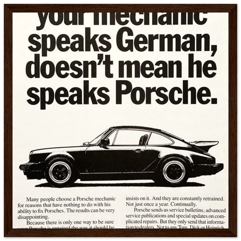 Porsche - German Speaking Vintage Poster