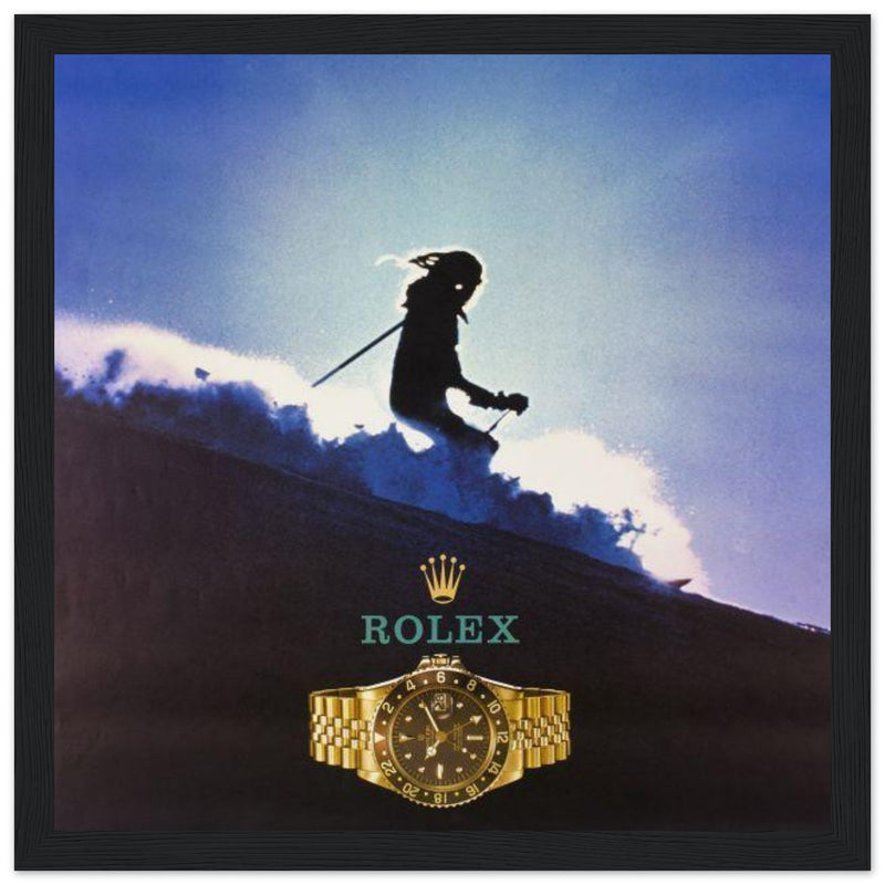 Rolex Skiing Vintage Poster Ad