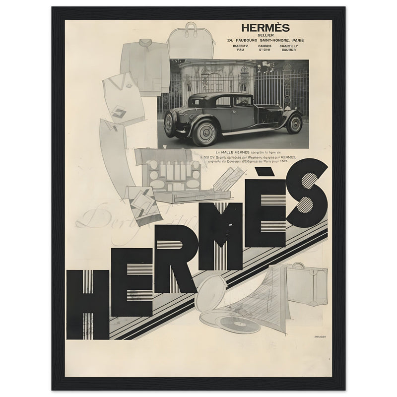 Hermes Fashion Vintage Poster Ad
