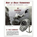 Avec La Rolex Submariner Vintage Poster Ad