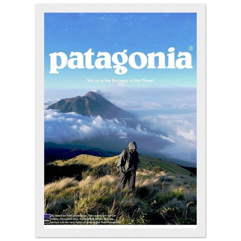 Patagonia We're in the Business of the Planet Vintage Poster Ad
