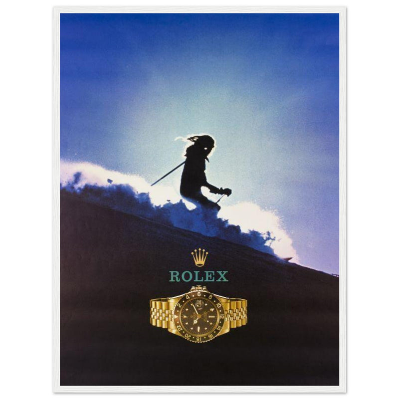 Rolex Skiing Vintage Poster Ad