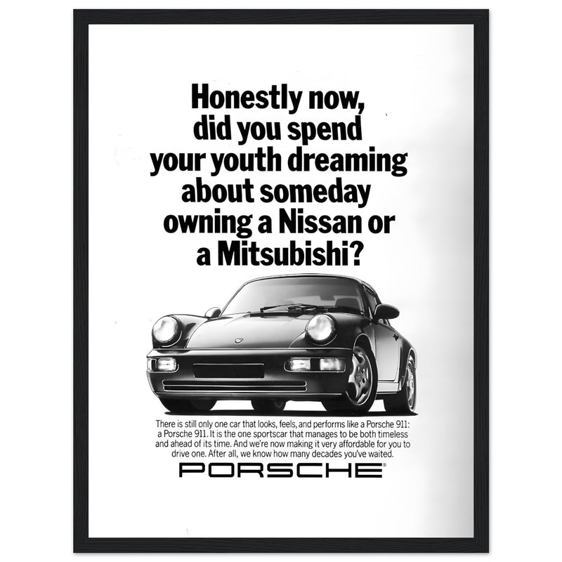 Porsche 911 Vintage Ad Poster