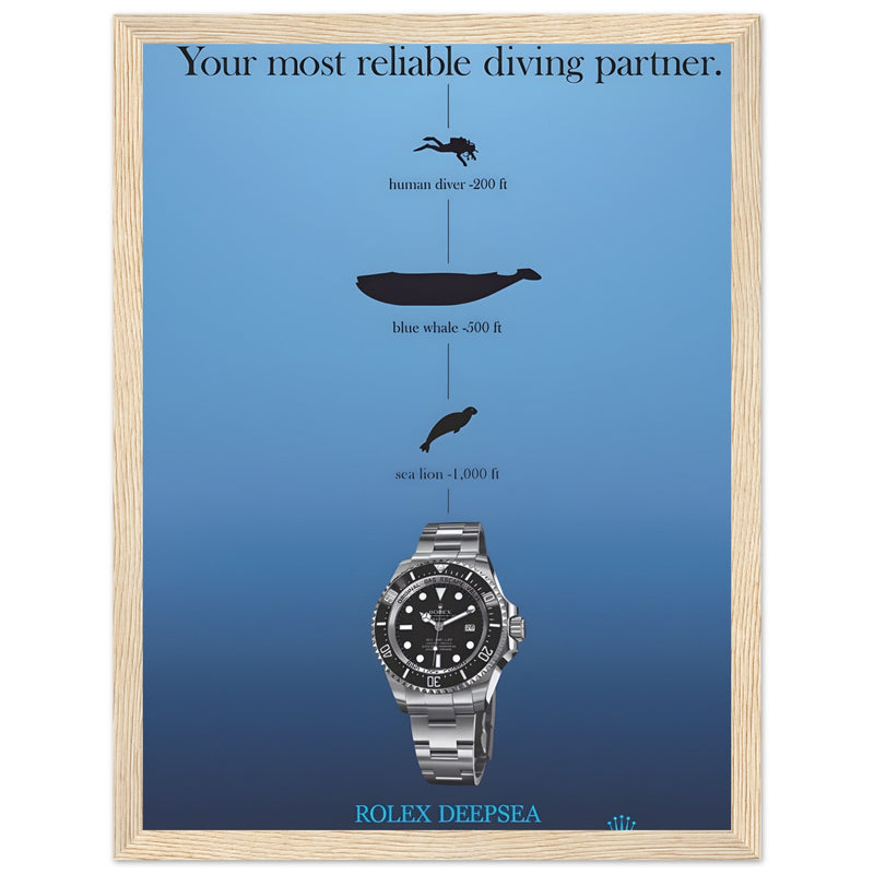 Rolex Deepsea Vintage Poster Ad
