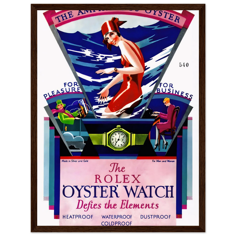Rolex Amphibious Oyster Vintage Poster