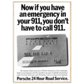 Porche 24 Road Assistance Vintage Poster Ad