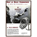 Avec La Rolex Submariner Vintage Poster Ad
