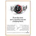 Rolex GMT Master Travel Vintage Poster Ad