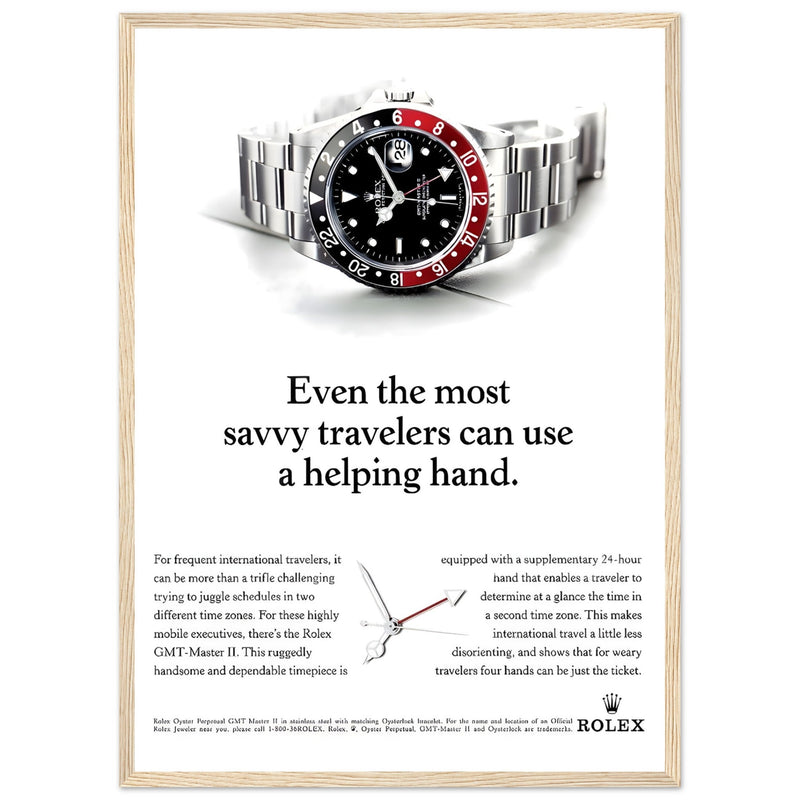 Rolex GMT Master Travel Vintage Poster Ad