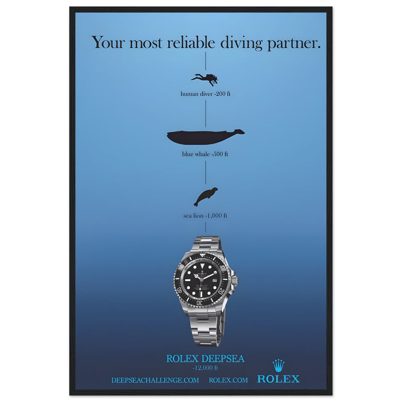 Rolex Deepsea Vintage Poster Ad