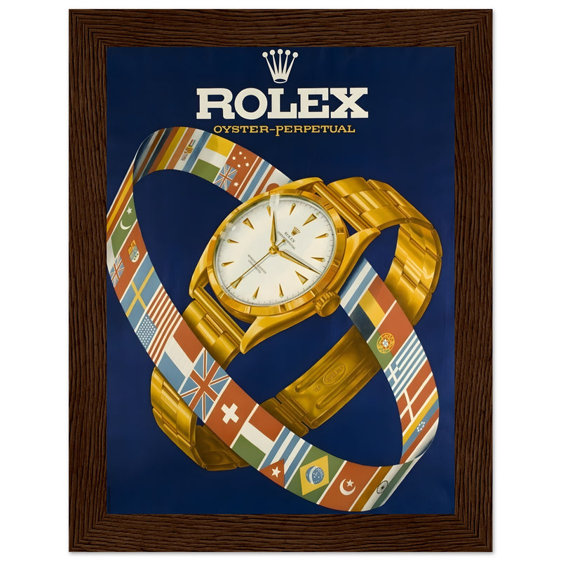 Rolex Advertising Golden Age Oyster Perpetual Vintage Poster