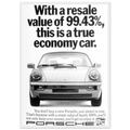 Porsche 99% Resale Price - Vintage Ad Poster