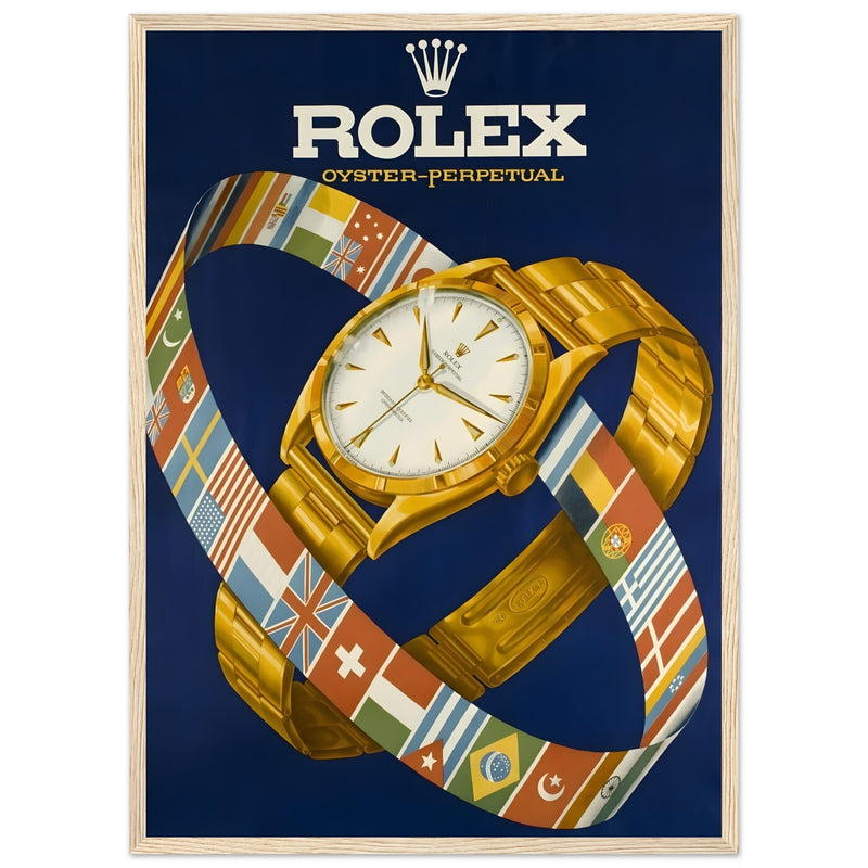 Rolex Advertising Golden Age Oyster Perpetual Vintage Poster