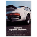 Porsche - Exclusive, Explosive, Expensive Vintage Poster