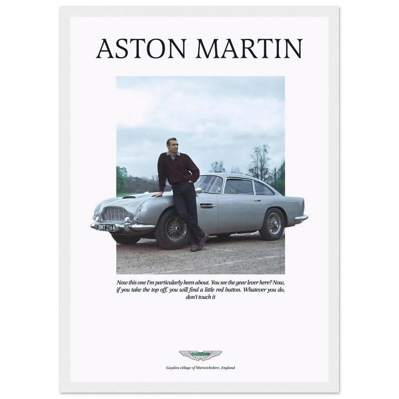 Aston Martin Vintage Poster Ad - 1964 James Bond Goldfinger