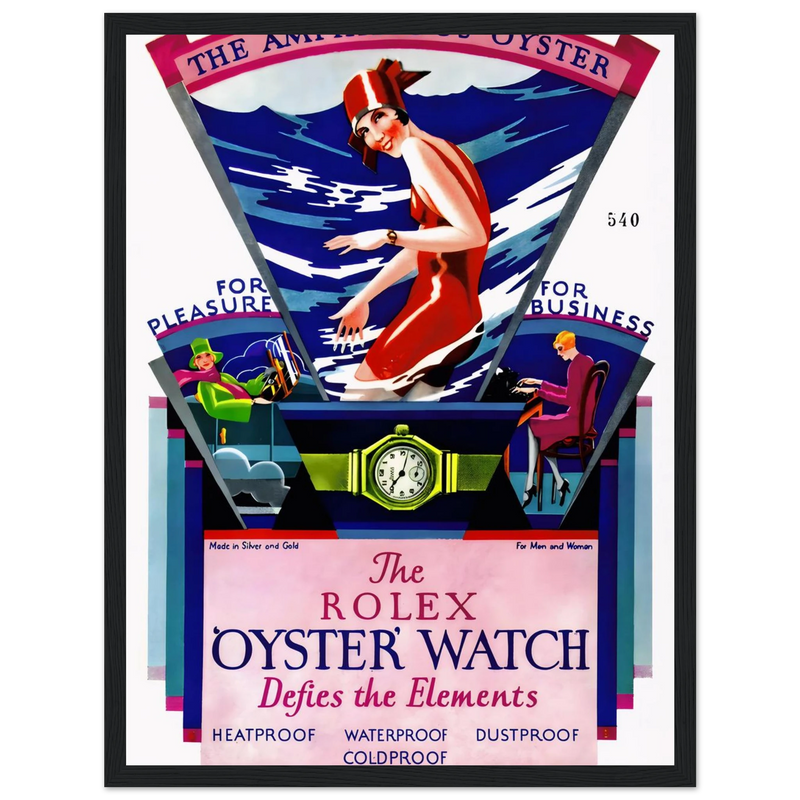 Rolex Amphibious Oyster Vintage Poster