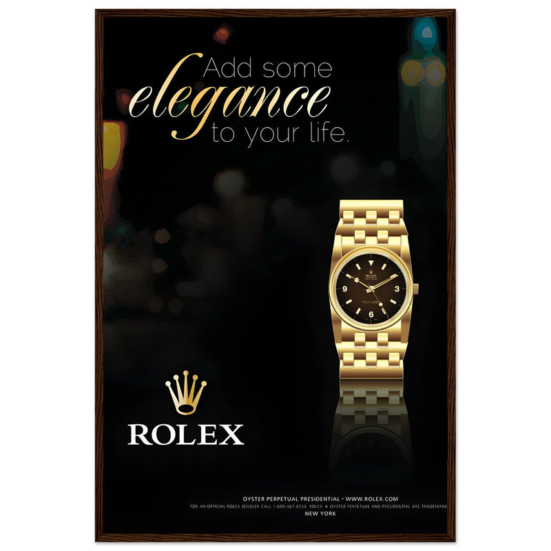 Rolex Elegance Vintage Poster Ad