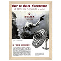 Avec La Rolex Submariner Vintage Poster Ad