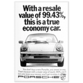 Porsche 99% Resale Price - Vintage Ad Poster