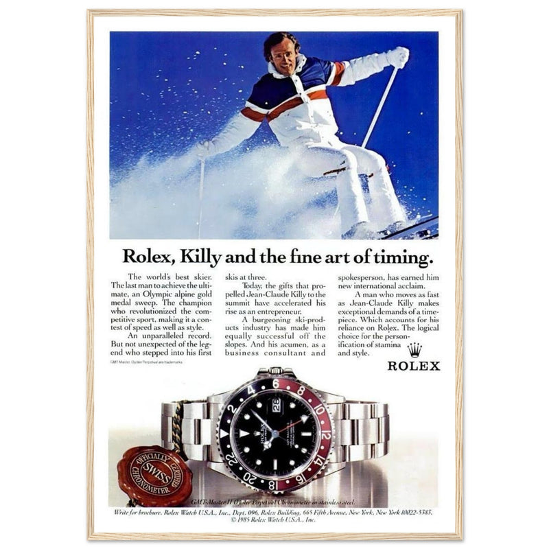 Rolex Alpine Gold Medal Sweep Vintage Poster