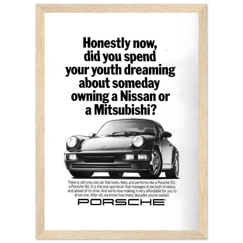 Porsche 911 Vintage Ad Poster