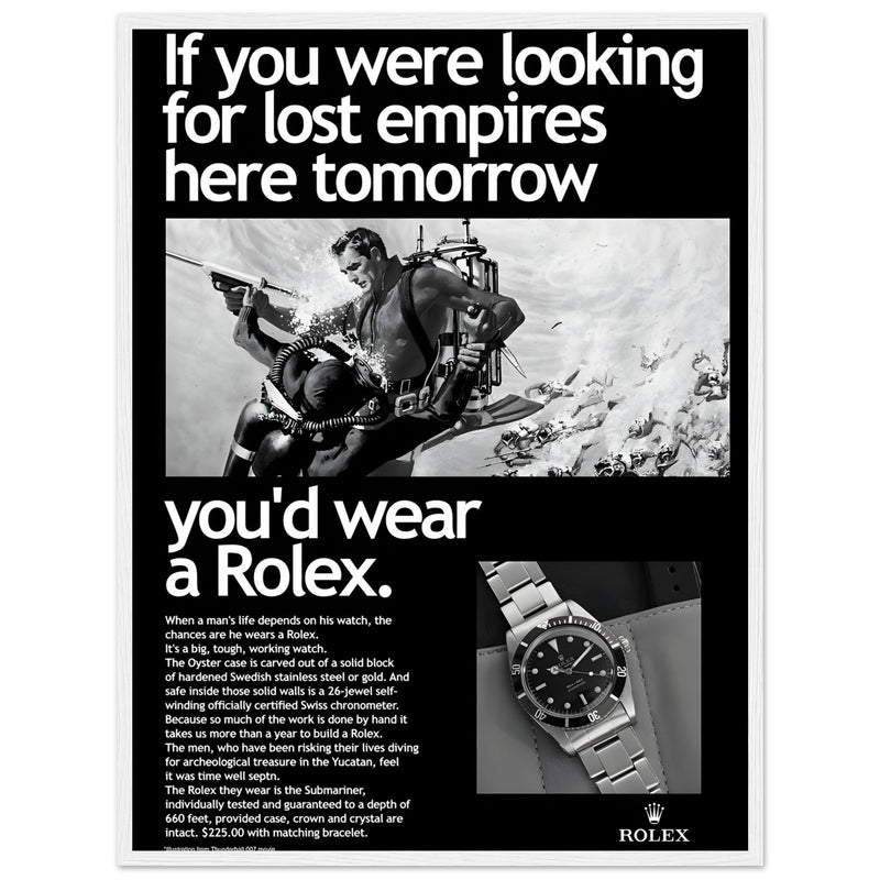 Rolex Submariner Vintage Poster Ad