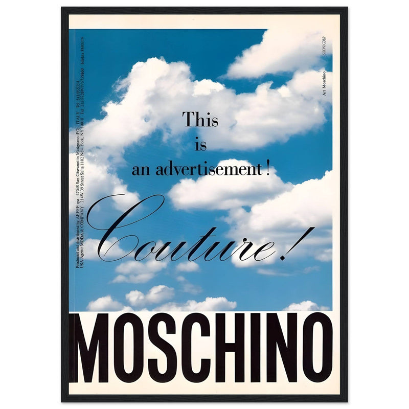 Moschino Vintage Poster Ad