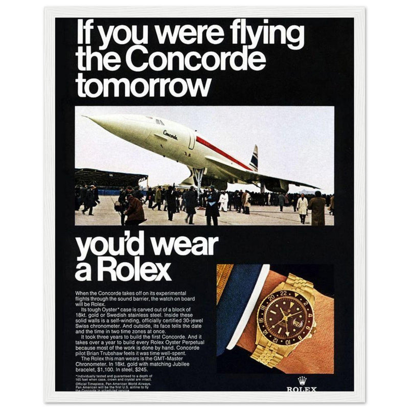 Rolex Oyster Perpetual Concorde Vintage Poster Ad