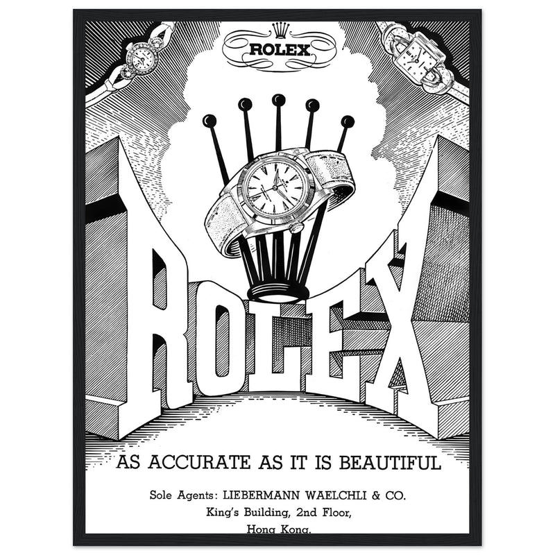 Rolex Hong Kong Jewellers Vintage Poster Ad – Ad Art