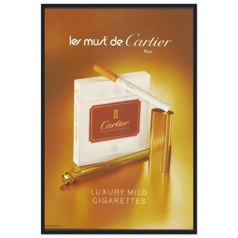 Cartier Luxury Mild Cigarettes Vintage Poster Ad
