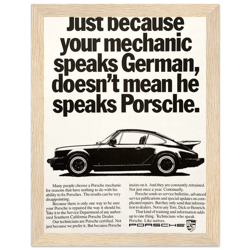 Porsche - German Speaking Vintage Poster