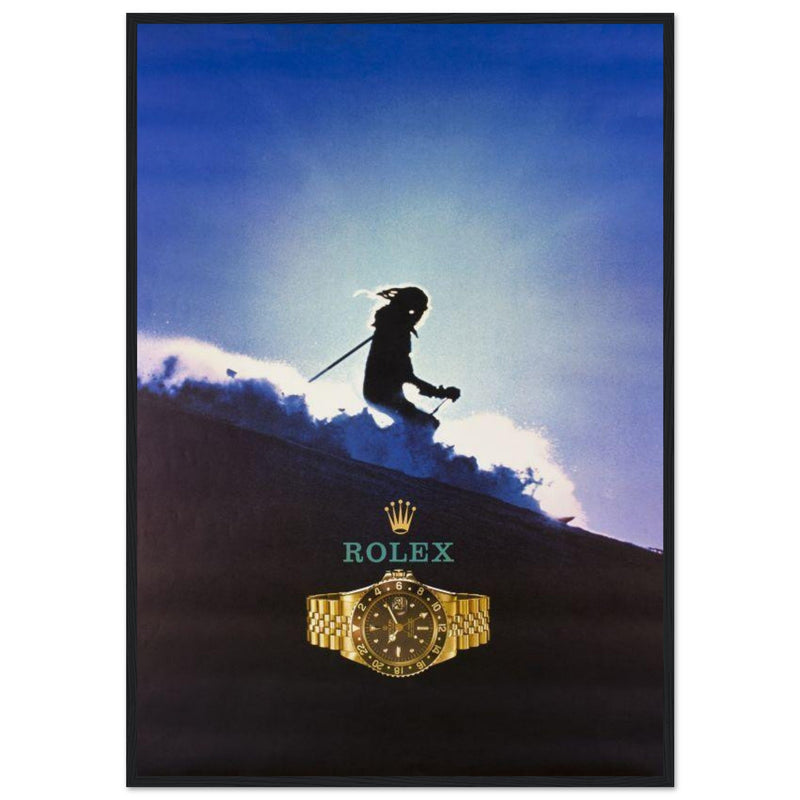 Rolex Skiing Vintage Poster Ad