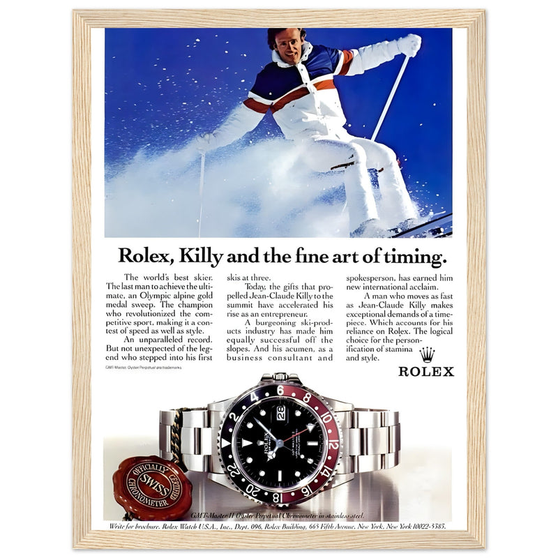 Rolex Alpine Gold Medal Sweep Vintage Poster