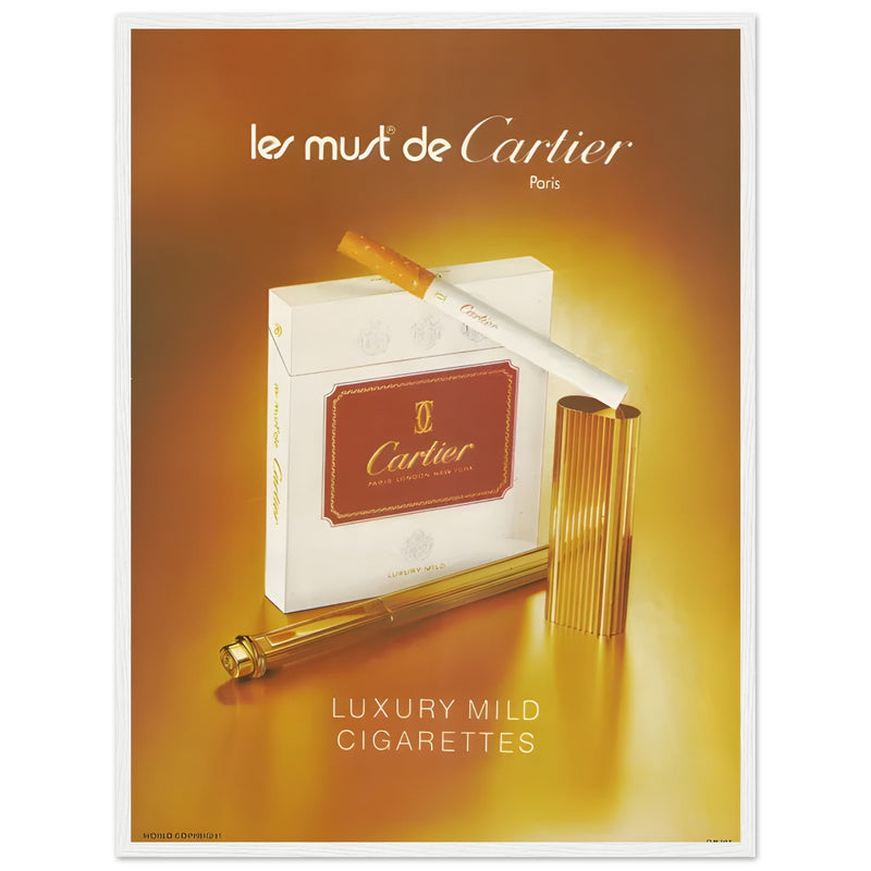 Cartier Luxury Mild Cigarettes Vintage Poster Ad
